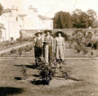 Andy McHugh&#039;s children in the walled garden, c.1939.